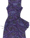 Lauren Ralph Lauren Women's Petite Paisley Faux-Wrap Dress