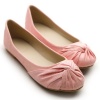 Ollio Women's Ballet Shoe Bow Comfort Multi Colored Flat