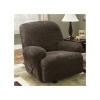 Sure Fit Stretch Royal Diamond 1-Piece Recliner Slipcover, Chocolate