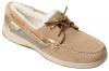 Sperry Top-Sider Women's Bluefish 2-Eye Boat Shoe with Shearling (Sand/Gold Shimmer, 8.5)