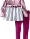 Calvin Klein Girls 2-6X Stripes Tunic with Leggings