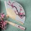 Delicate Cherry Blossom Design Silk Folding Fan Favors, 1