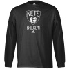 NBA adidas Brooklyn Nets Primary Logo Long Sleeve T-Shirt - Black