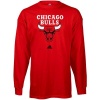 NBA adidas Chicago Bulls Red Primary Logo Long Sleeve T-shirt