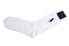 Polo Ralph Lauren Men's Flat Knit Dress Socks (Sock 10-13; Fits Shoe Sz 6-12.5, White)