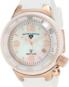 Swiss Legend Women's 11844-WWRA Neptune White Mother-Of-Pearl Dial Silicone Watch with Ceramic Case