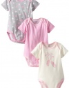 Gerber Baby-Girls Newborn 3 Pack Short Sleeve Onesies Brand Bodysuits