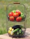 Vintage Style Two Tiered Vegetable Basket Stand