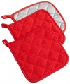 Excello Terry Potholder, Red, Set of 3