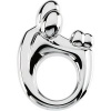 CleverEve Designer Series Sterling Silver Mother & Twins Family Pendant 20.25 x 14.00mm