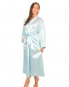 Satin Long Robe/Gown, Solid Aqua Color(M,L,XL), Up2date Fashion Style#Gwn12-AQ