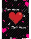Personalized His Her Name Valentine's Day Custom Unique Quality Hard Snap On Case for Samsung Galaxy Note 2 Note II N7100 (WHITE)