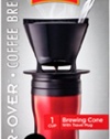Melitta Coffee Maker, Single Cup Pour-Over Brewer with Travel Mug, Red (Pack of 2)