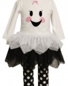 Bonnie Baby Baby-Girls Infant Knit Top with Halloween Happy Face Legging