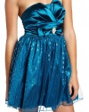Trixxi Juniors Hallogram Party Dress, Teal, 5