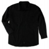 Sean John Mens Big & Tall Solid Ls Button Up Dress Shirt Pmblack Big 5X