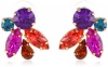 Betsey Johnson Carnival Crystal Cluster Stud Earrings
