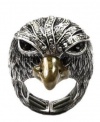 RACHEL Rachel Roy Ring, Gold-Tone Eagle Head with Crystals Stretch Ring