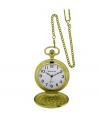 TRENDY FASHION Shiny Gold Pocket Watch with White Dial BY FASHION DESTINATION