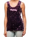 Women's Dangle Sequined Tank Top by Hanna & Gracie