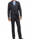 Alfani Mens Slim Fit 3-pc Suit 44 Short 44S With Vest Flat Front Pants 38 Waist