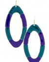 TRENDY FASHION TWO TONE OVAL CUT OUT EARRINGS BY FASHION DESTINATION