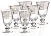 Timon Fine Sterling Silver Hand Painted Fine Italian 8 Ounce Glasses - Set of 6