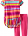 Splendid Littles Girls 2-6X Carnival Stripe Short Sleeve Set