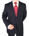 DKNY Donna Karan New York Men's Suit 2 Button Merino Wool Flat Front Pants Navy