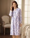 National Dainty Floral Flannel Gown