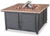 Uniflame GAD1200B LP Gas Outdoor Firebowl with Granite Mantel with removable side panels