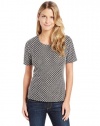 NY Collection Women's Petite Short Sleeve Pullover with High Low Dolphin Hem Top