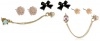 Betsey Johnson Fabulous Flowers Flower and Bow 5-Stud Earrings Jewelry Set