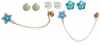 Betsey Johnson Fairyland Swan Multi-Charm 5-Stud Earrings Jewelry Set
