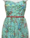 TRIXXI Floral Lace Strapless Sweetheart Belted Stretch Dress [86B6704YLI],TRQ440, 5
