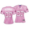 Seattle Seahawks Shaun Alexander #37 NFL Womens Fashion Jersey, Pink (Medium)