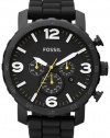 Fossil Men's JR1425 Nate Chronograph Black Silicone Watch