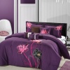 Chic Home Orchid 12-Piece Bed in a Bag, King, Plum