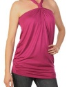 Ella Moss Luxe Knotted Front Tunic/Dress in Sangria