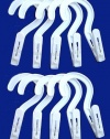 10 Laundry Hooks Clothes Pins Hanging Clips Plastic Hanger Home Travel Portable
