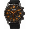 Seiko SSC233 Nylon Strap Black & Orange Dial Solar Men's Watch