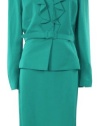 Tahari A. Levine Women's Linen Blend Business Suit Skirt & Jacket Set W/Belt