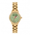 Betsey Johnson Tiny Lime Crystal Face Bling Watch