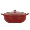 Mario Batali 826776 Enameled Cast Iron Stew Pot, 7.5-Quart, Chianti