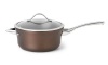 Calphalon 1877073 Contemporary Nonstick Bronze Anodized Edition Dishwasher Safe Sauce with Cover, 4.5-Quart