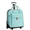 McKleinUSA LA GRANGE 96498 Blue Leather Vertical Detachable-Wheeled Ladies' Briefcase