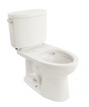 TOTO CST454CEFG-01 Drake II 2-Piece Toilet with Elongated Bowl and Sanagloss,1.28 GPF,  Cotton White