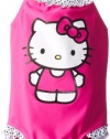 Hello Kitty Girls 2-6X Toddler with Polka Dot Ruffle Trim One Piece Swimsuit