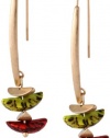 Kenneth Cole New York Color Splash Multi-Colored Bead Long Drop Earrings