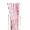 Dress My Cupcake Bubblegum Pink Striped Paper Straws, 25-Pack
